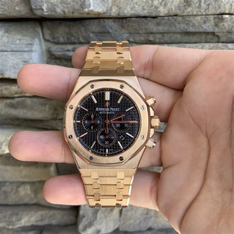 audemars piguet royal oak rose gold diamonds|audemars piguet 41mm rose gold.